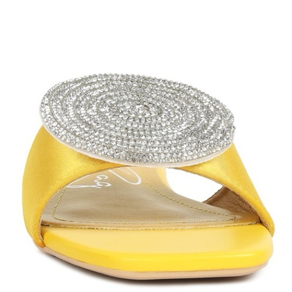 Ollilie Embellished Brooch Slip On Sandals - Picture 4 of 13